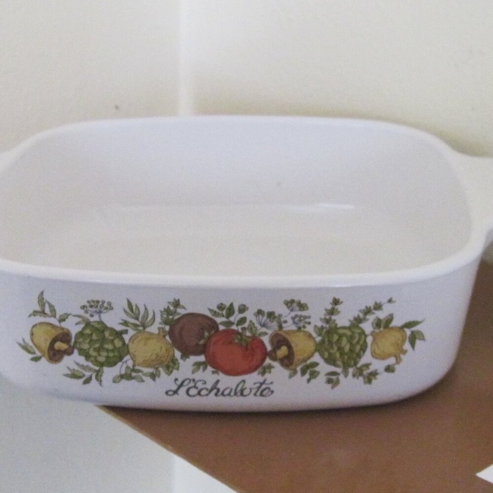 Vintage CORNING WARE Spice of Life-L'Echalote A-1-B1 quart Casserole Dish USA